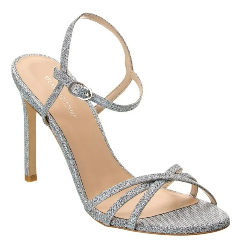 Stuart Weitzman Silver Strappy Sandals